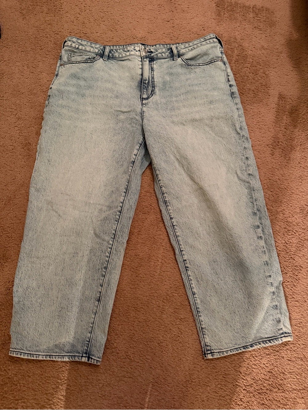 Lands End Mid Rise Straight Cropped Jean